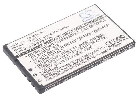 3.7V 820mAh/3.03Wh Li-ion Mobile/SmartPhone Battery for Nokia