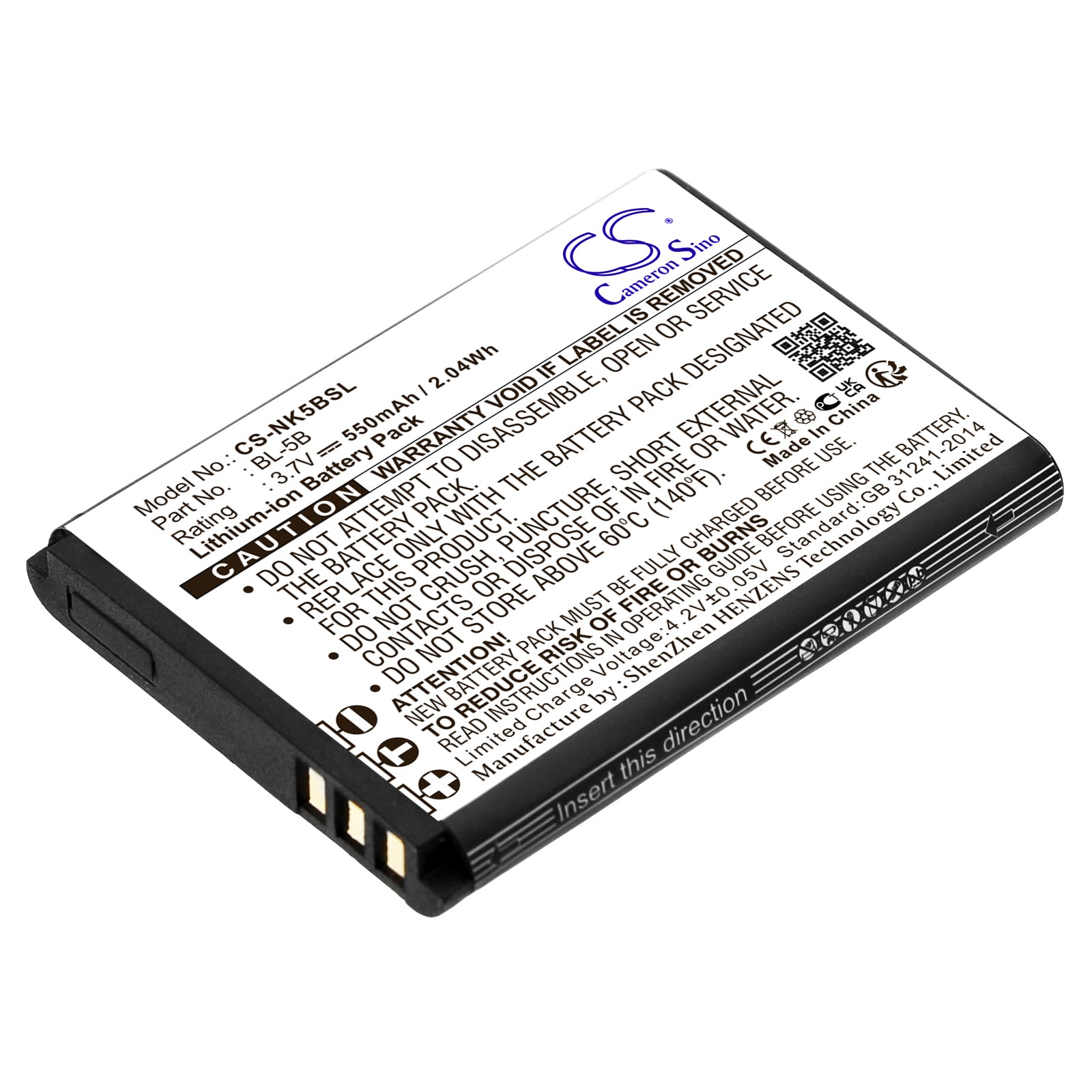 3.7V 550mAh/2.04Wh Li-ion Mobile/SmartPhone Battery for Alcatel