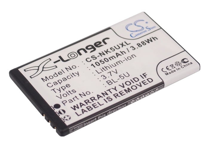 3.7V 1050mAh/3.89Wh Li-ion Mobile/SmartPhone Battery for Nokia