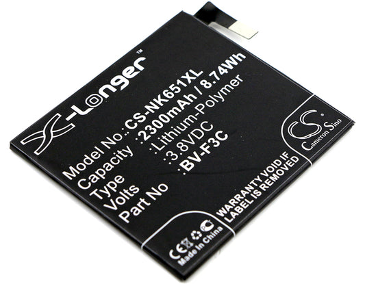 3.8V 2300mAh/8.74Wh Li-Polymer Mobile/SmartPhone Battery for Nokia