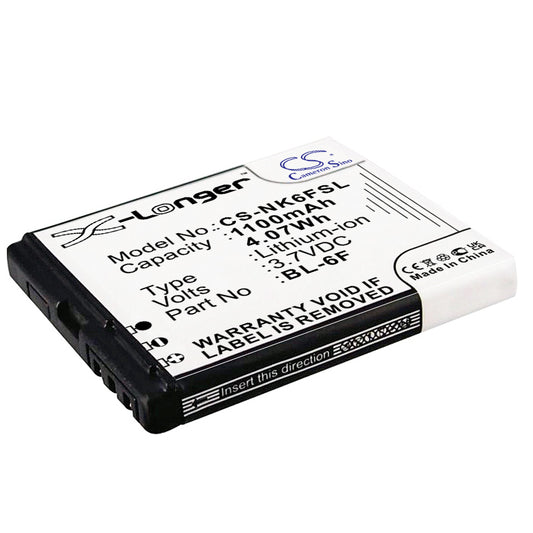 3.7V 1200mAh/4.44Wh Li-ion Mobile/SmartPhone Battery for Nokia