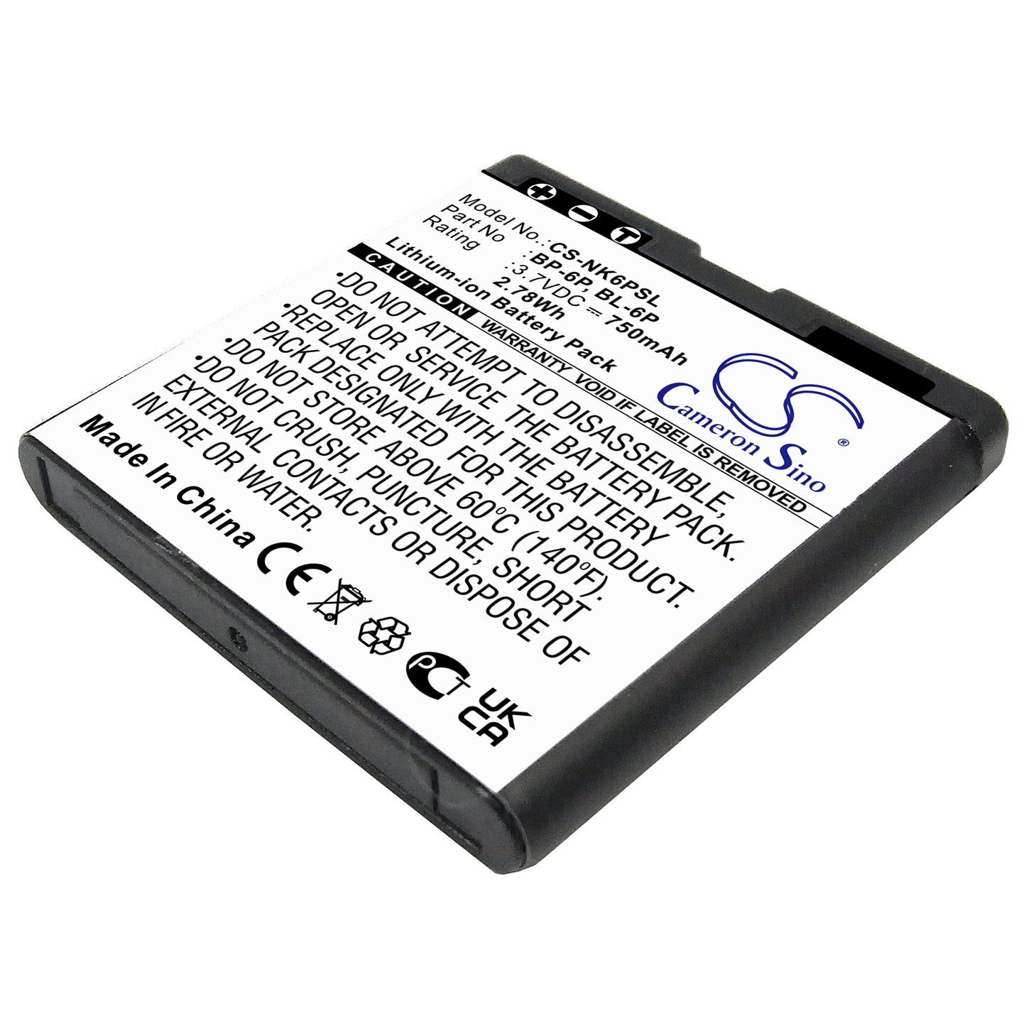 3.7V 830mAh/3.07Wh Li-ion Mobile/SmartPhone Battery for Seecode