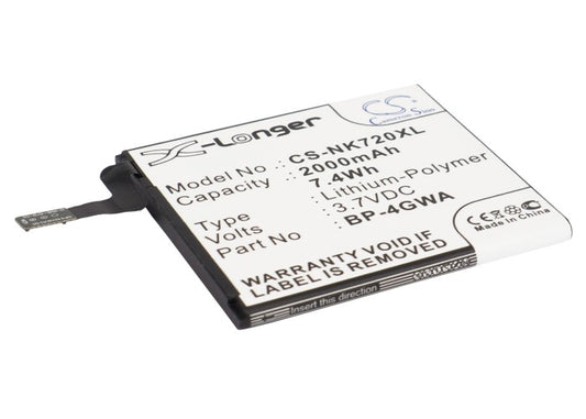 3.7VV 2000mAh/7.40Wh Li-Polymer Mobile/SmartPhone Battery for Microsoft