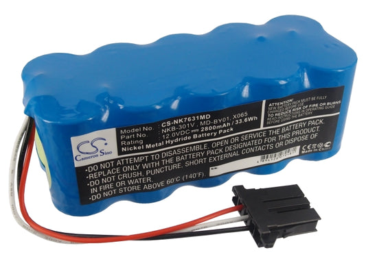12V 2800mAh/33.60Wh Ni-MH Medical Battery for Nihon Kohden