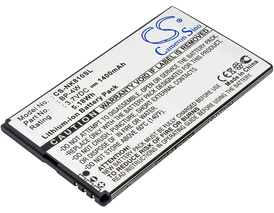 3.7V 1400mAh/5.18Wh Li-ion Mobile/SmartPhone Battery for Nokia
