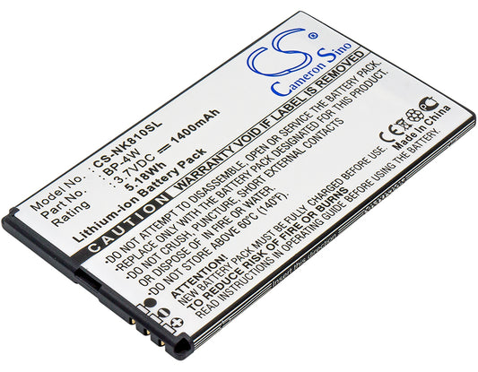 3.7V 1400mAh/5.18Wh Li-ion Mobile/SmartPhone Battery for Nokia