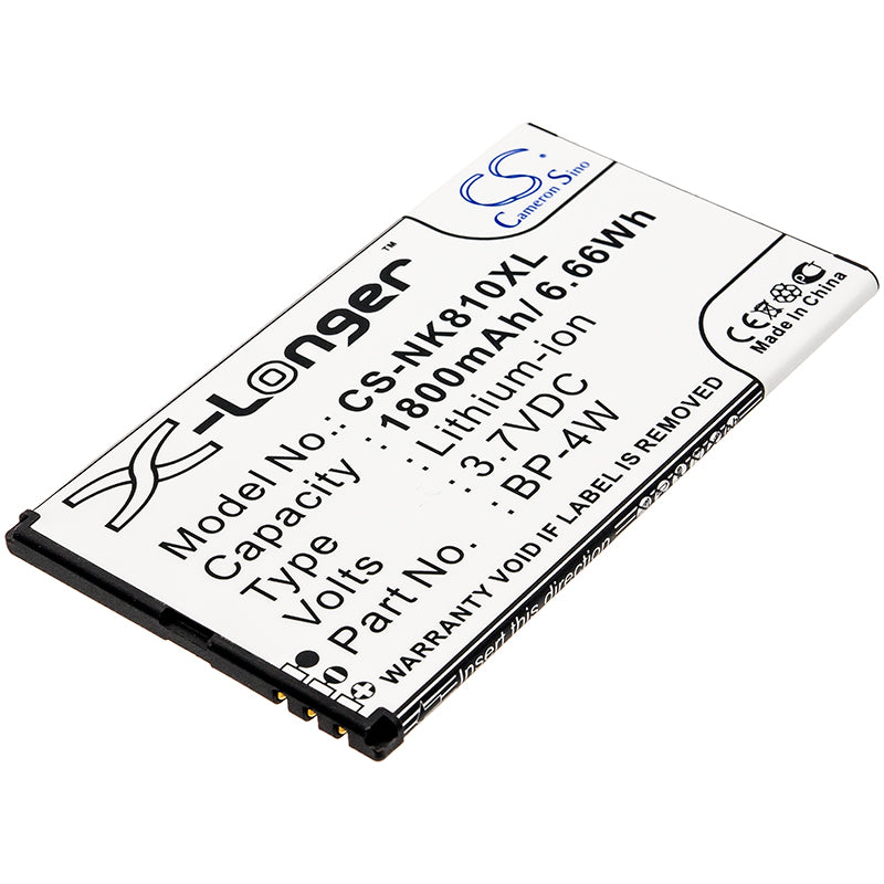 3.7VV 1800mAh/6.66Wh Li-ion Mobile/SmartPhone Battery for Nokia