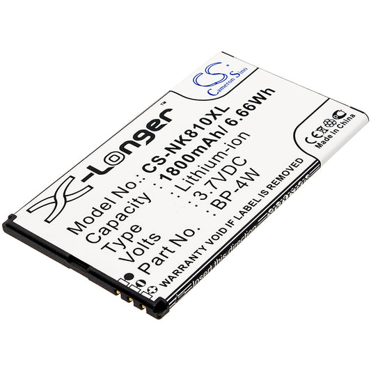 3.7VV 1800mAh/6.66Wh Li-ion Mobile/SmartPhone Battery for Nokia