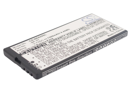 3.7V 1200mAh/4.44Wh Li-ion Mobile/SmartPhone Battery for Nokia