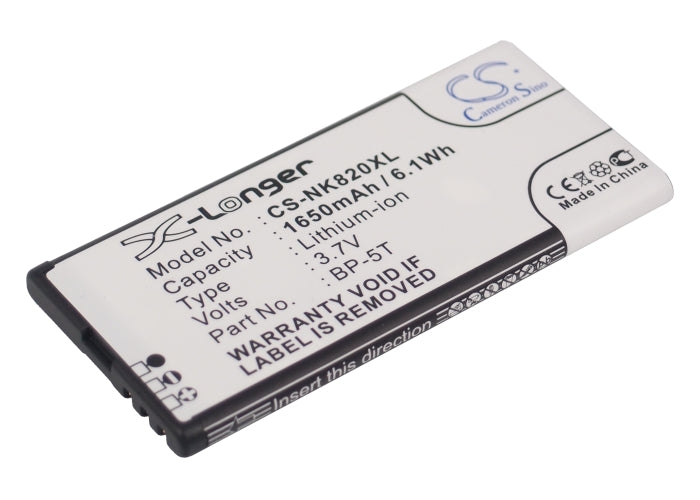 3.7V 1650mAh/6.11Wh Li-ion Mobile/SmartPhone Battery for Nokia