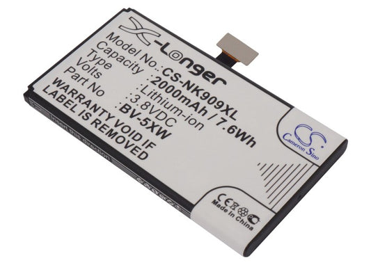 3.8V 2000mAh/7.60Wh Li-ion Mobile/SmartPhone Battery for Microsoft