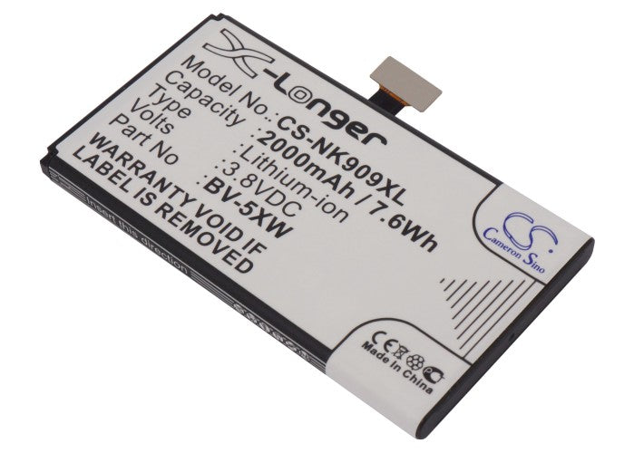3.8V 2000mAh/7.60Wh Li-ion Mobile/SmartPhone Battery for Nokia