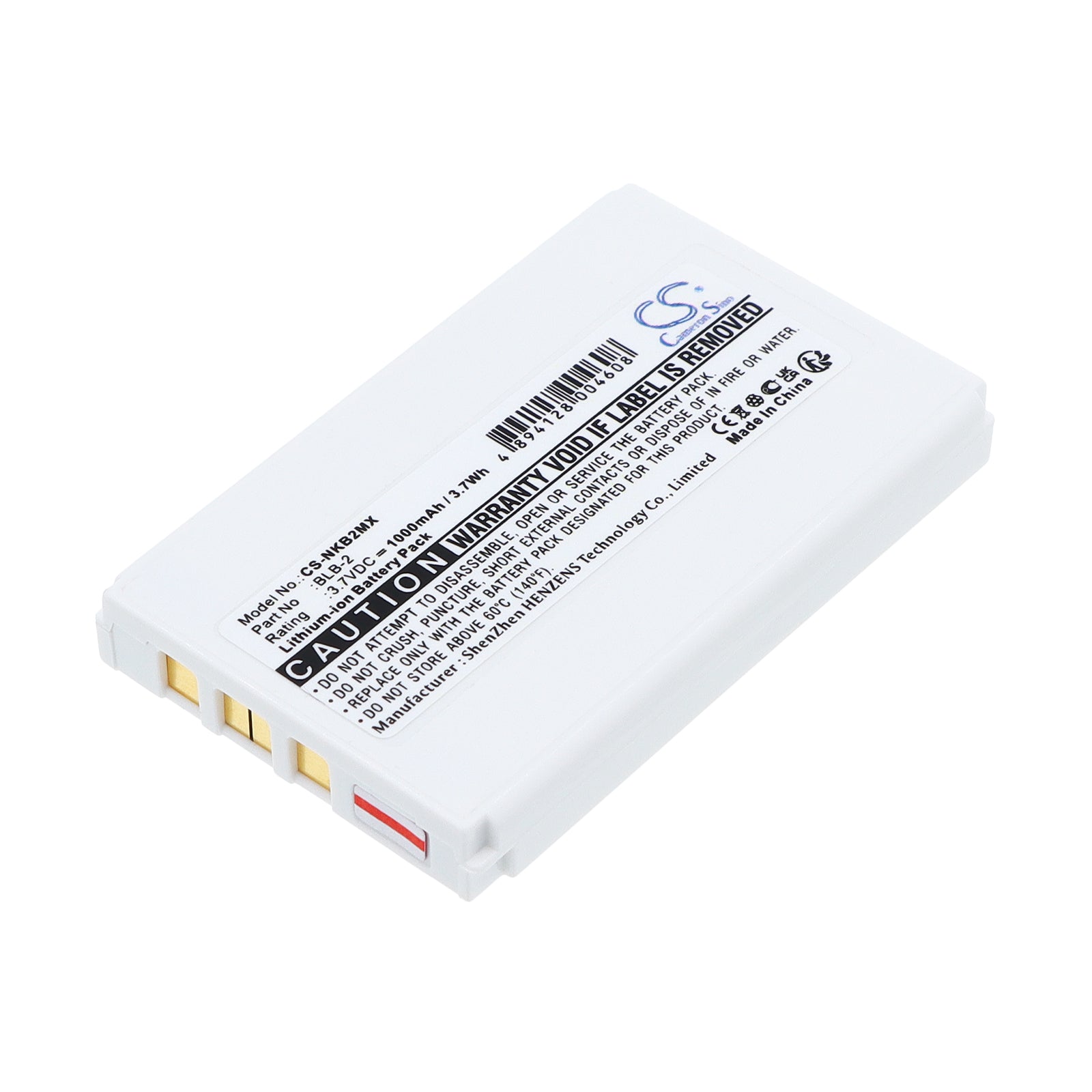 3.7V 1000mAh/3.70Wh Li-ion Mobile/SmartPhone Battery for Nokia