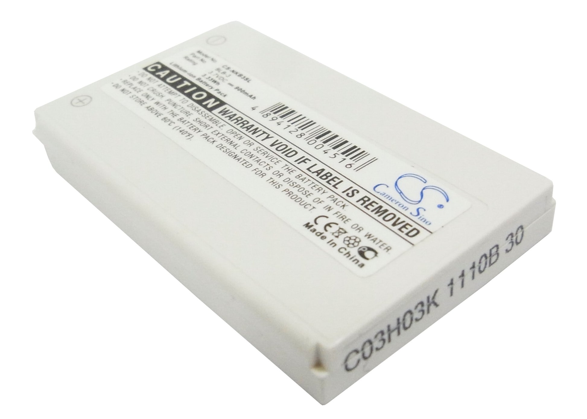 3.7V 900mAh Li-ion Mobile/SmartPhone Battery for Nokia
