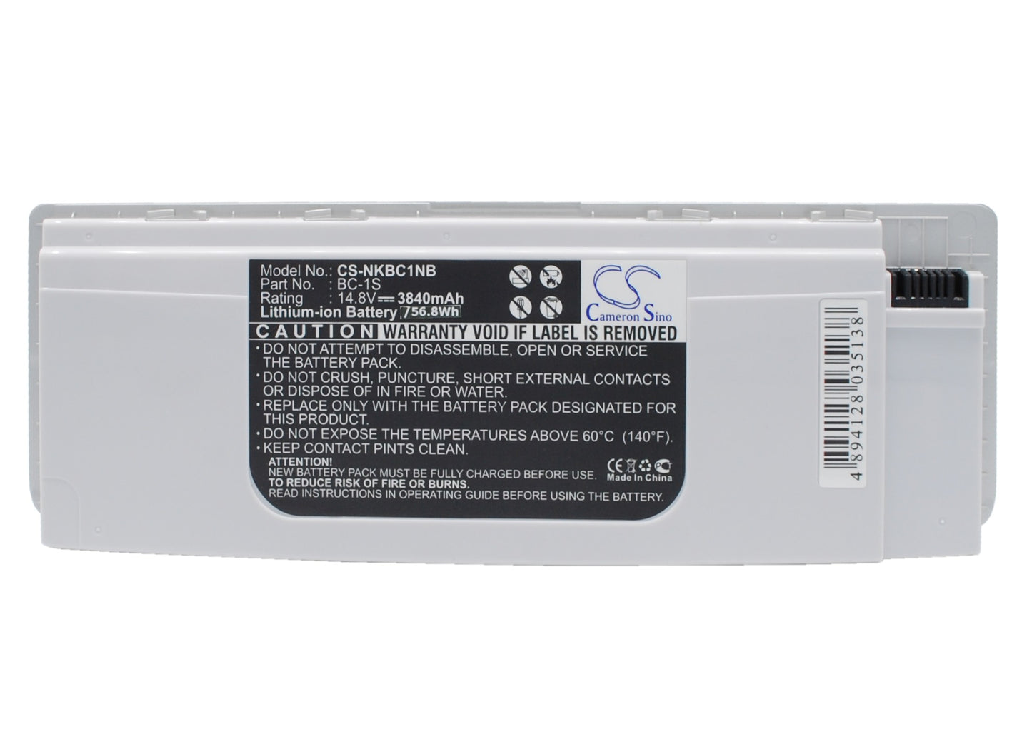 14.8V 3840mAh Li-ion UMPC/Netbook Battery for Nokia