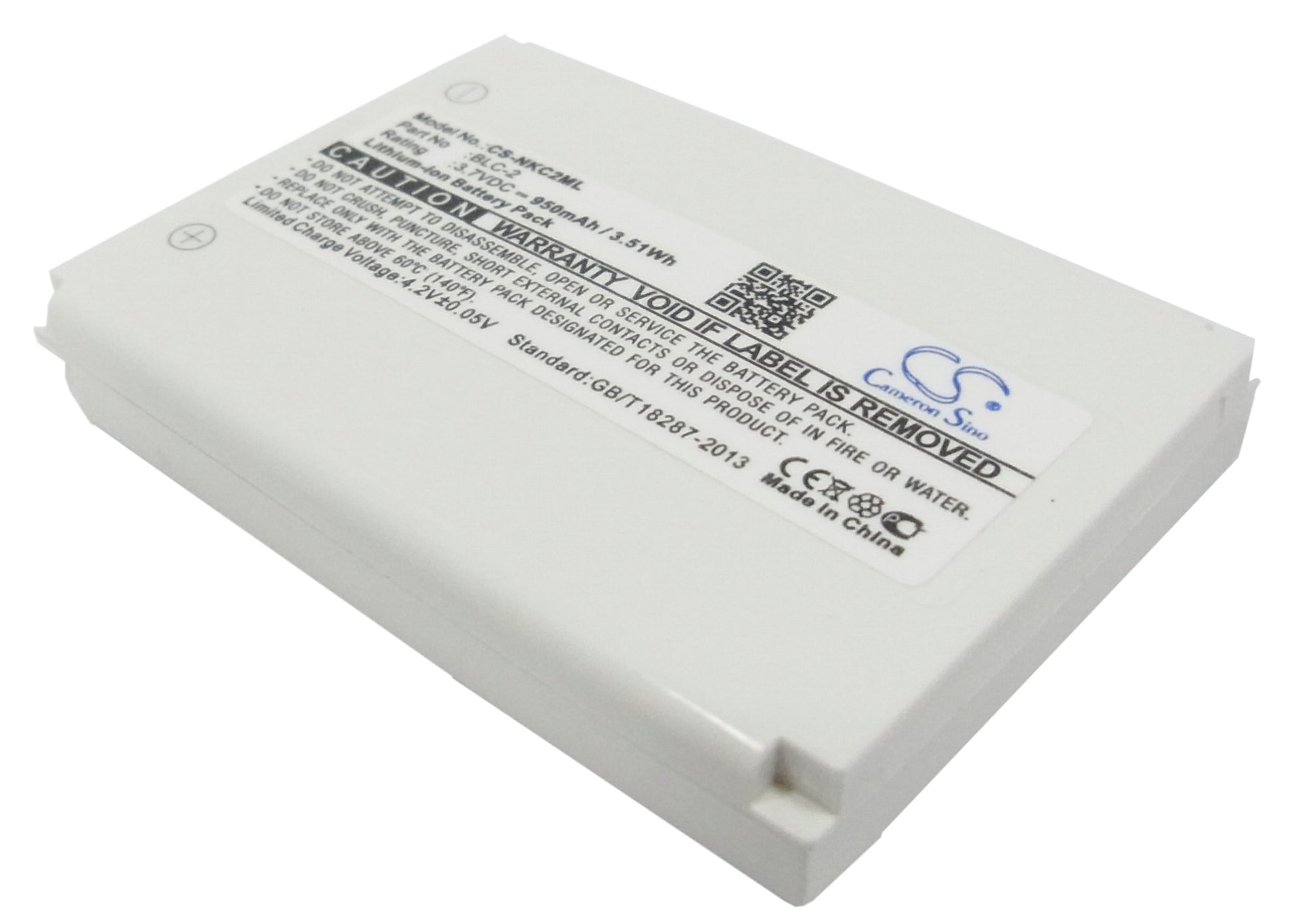 3.7V 950mAh/3.52Wh Li-ion Mobile/SmartPhone Battery for Nokia