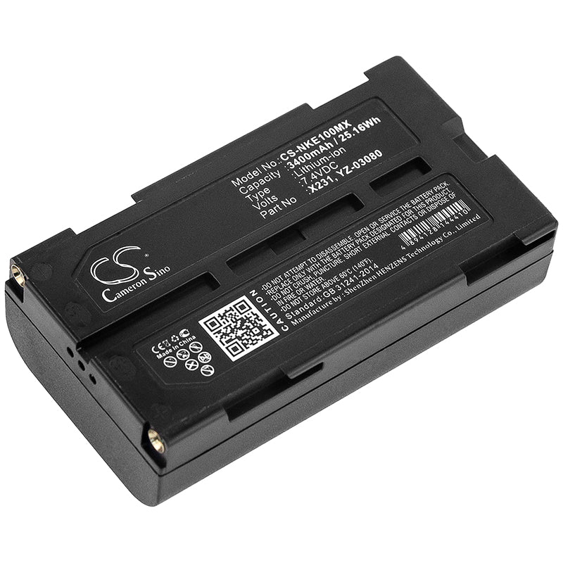 7.4V 3400mAh/25.16Wh Li-ion Medical Battery for Nihon Kohden