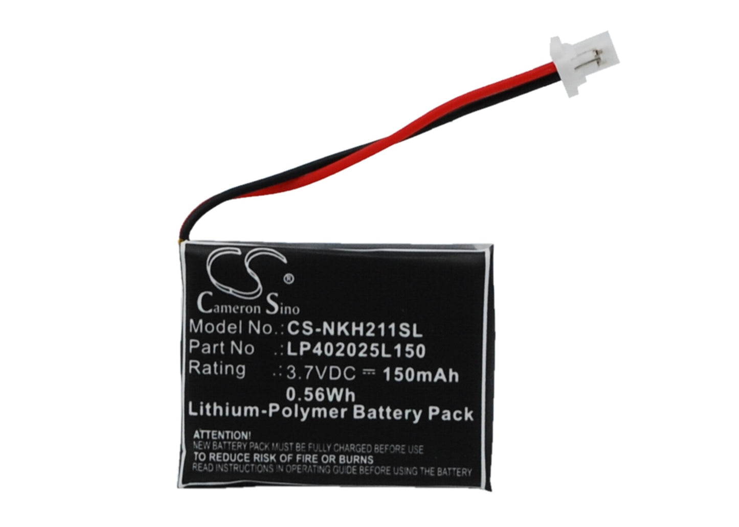 3.7V 150mAh/0.56Wh Li-Polymer Wireless Headset Battery for Nokia