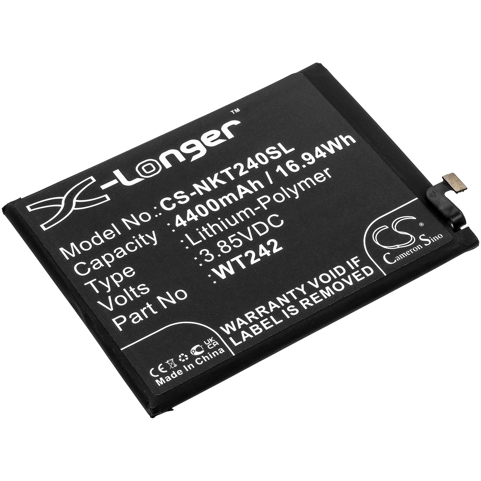 CS-NKT240SL Replacement Battery – Compatible with Nokia 2.4, TA-1270, TA-1274, TA-1275, TA-1277