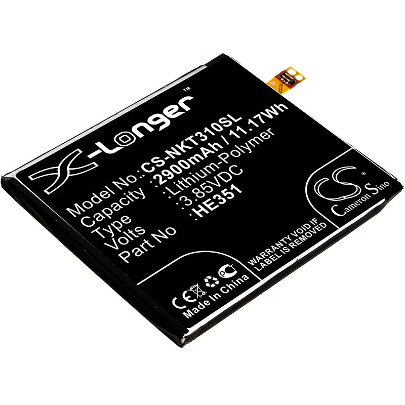 3.85V 2900mAh/11.17Wh Li-Polymer Mobile/SmartPhone Battery for Nokia