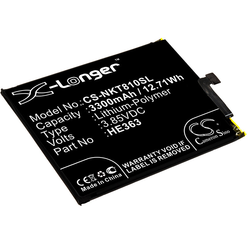 3.85V 3300mAh/12.71Wh Li-Polymer Mobile/SmartPhone Battery for Nokia