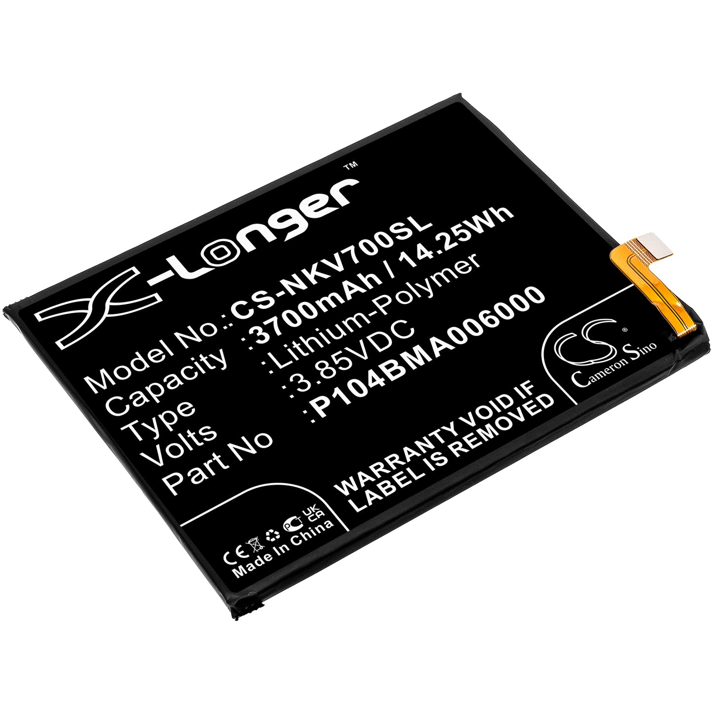CS-NKV700SL Replacement Battery – Compatible with TA-1322, TA-1323, TA-1329, V730