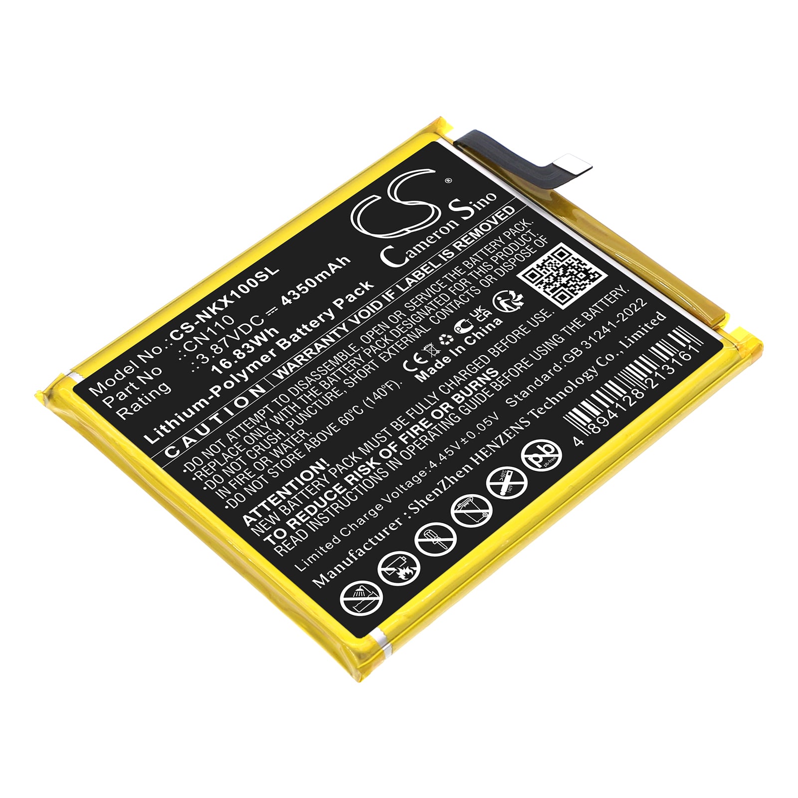 CS-NKX100SL Replacement Battery – Compatible with CX10, TA-1332, TA-1341, TA1344, TA-1350, X20