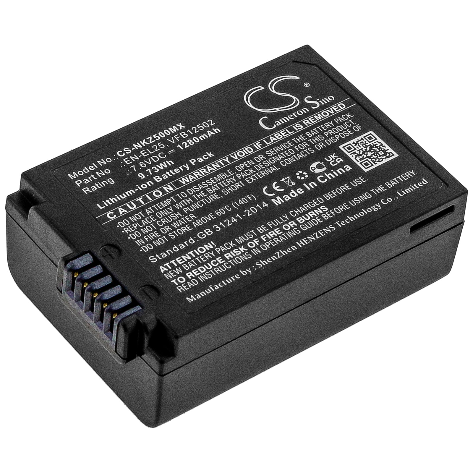 CS-NKZ500MX Replacement Battery – Compatible with Z FC Mirrorless, Z30, Z50, Z50 ZFC