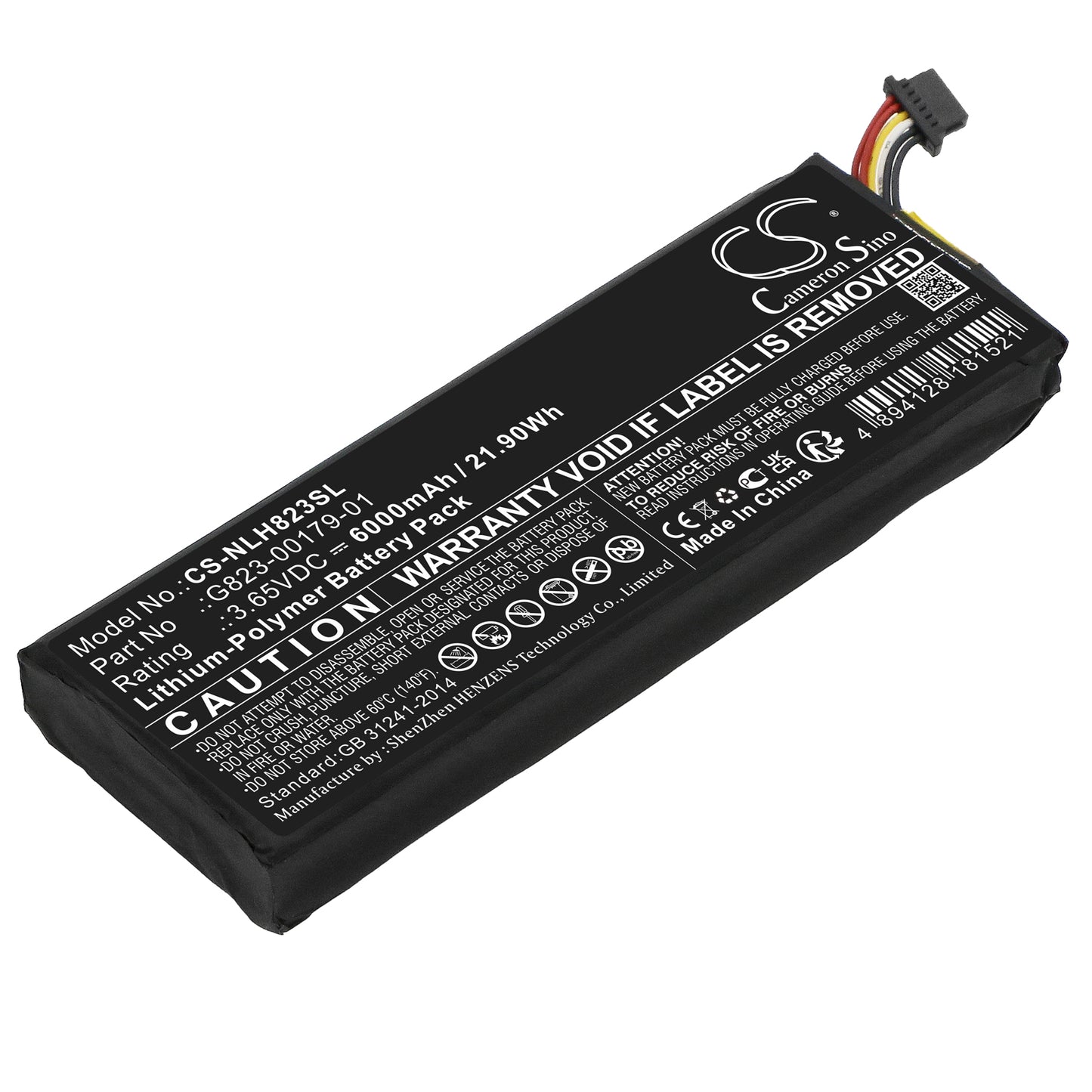 CS-NLH823SL Replacement Battery – Compatible with Doorbell, GQ STYLE AC, GWX3T