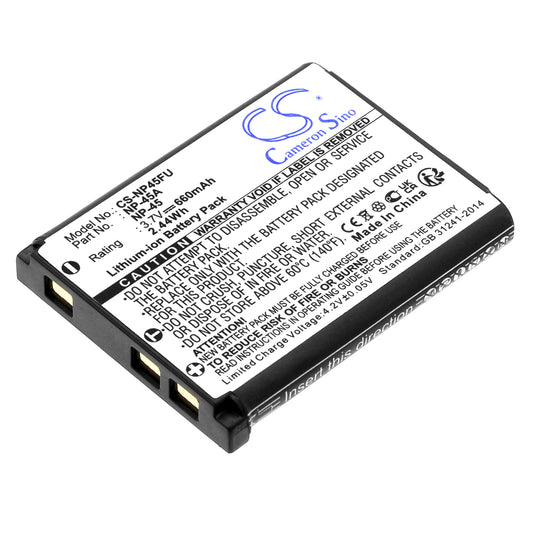 3.7V 660mAh/2.44Wh Li-ion Camera Battery for Insignia