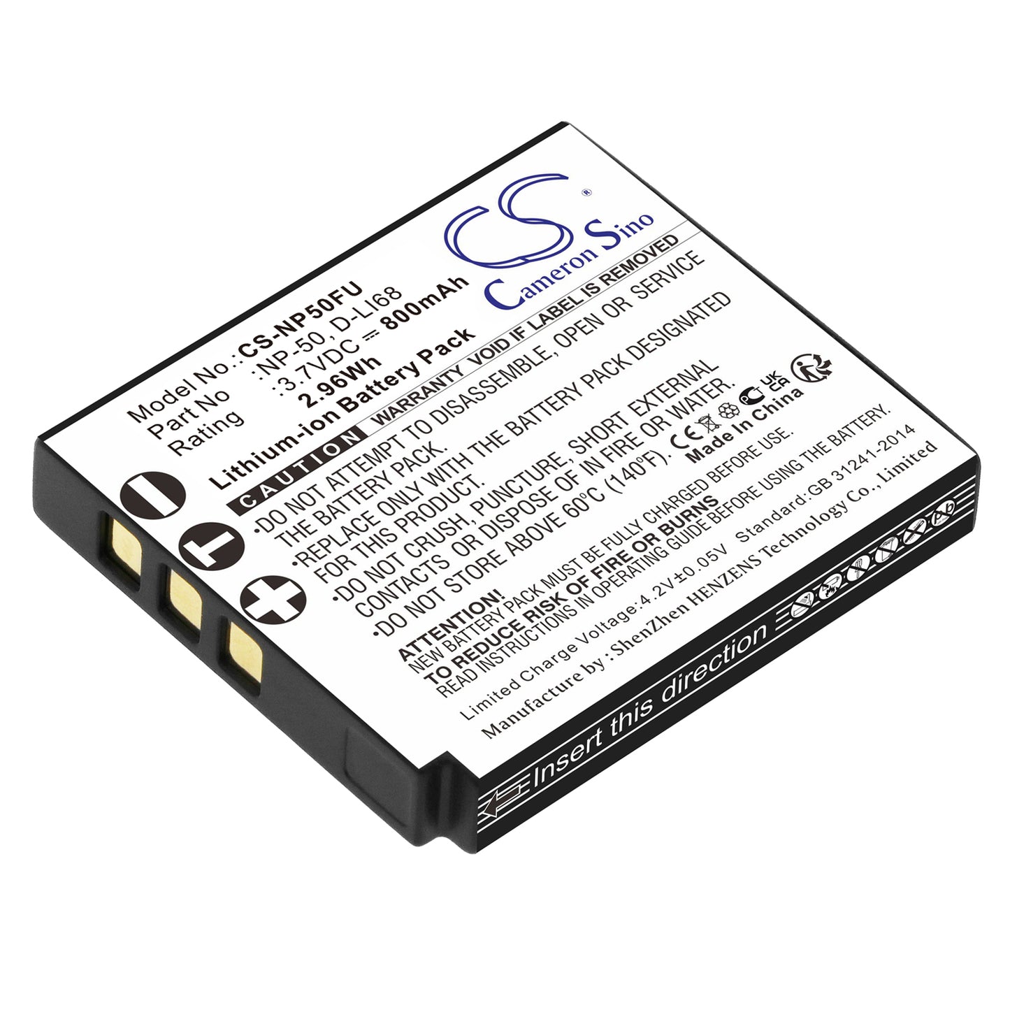 CS-NP50FU Replacement Battery – Compatible with CFU0011