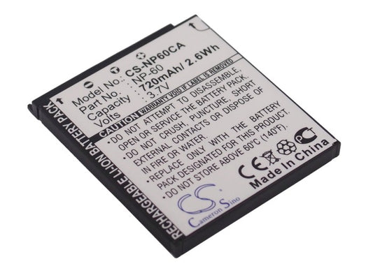 3.7V 720mAh Li-ion Camera Battery for Casio