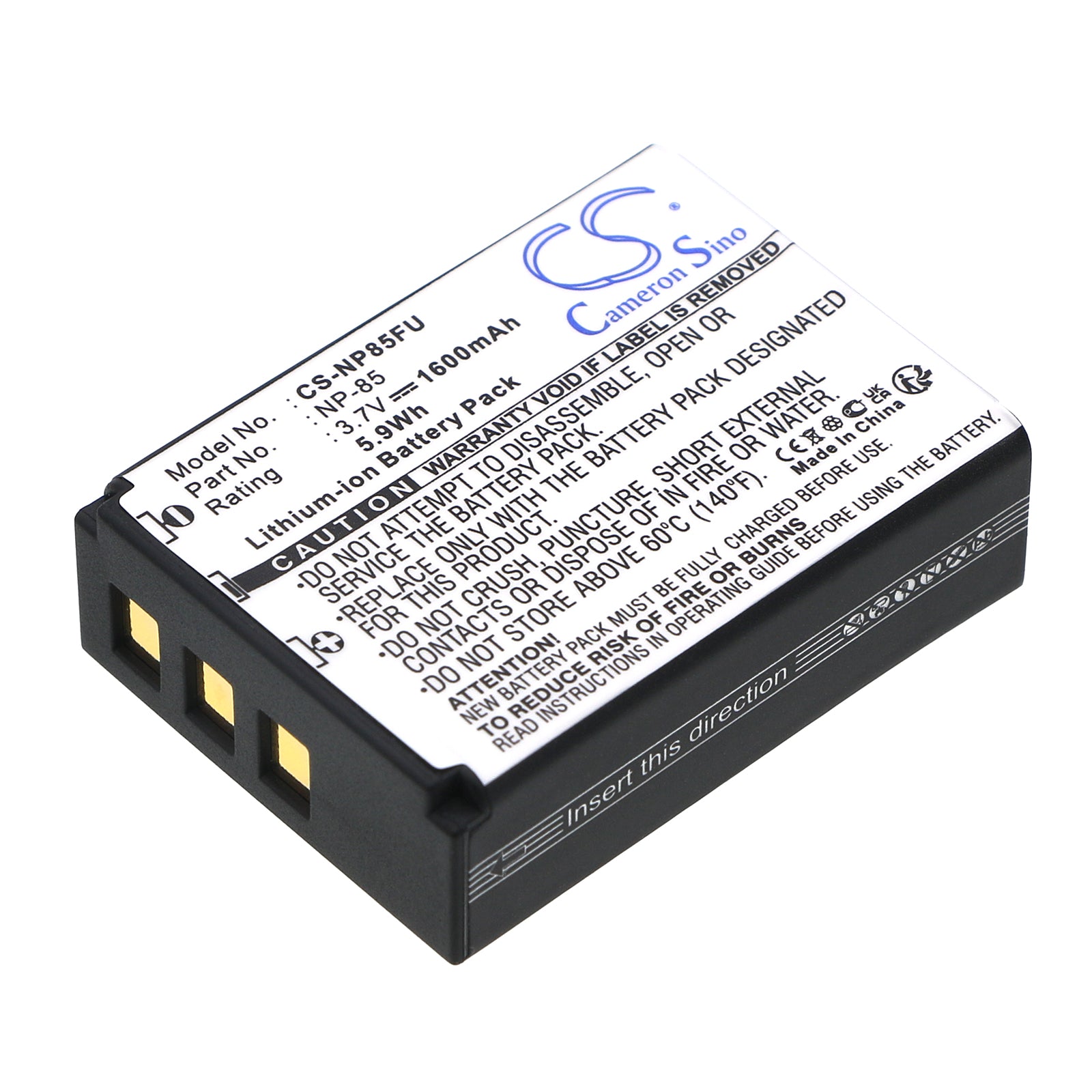 3.7V 1600mAh/5.92Wh Li-ion Camera Battery for Fujifilm