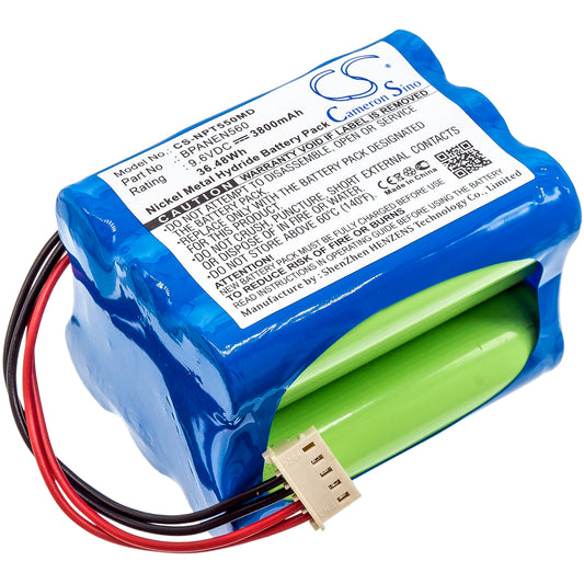 9.6V 3800mAh/36.48Wh Ni-MH Medical Battery for Nellcor Puritan Bennett