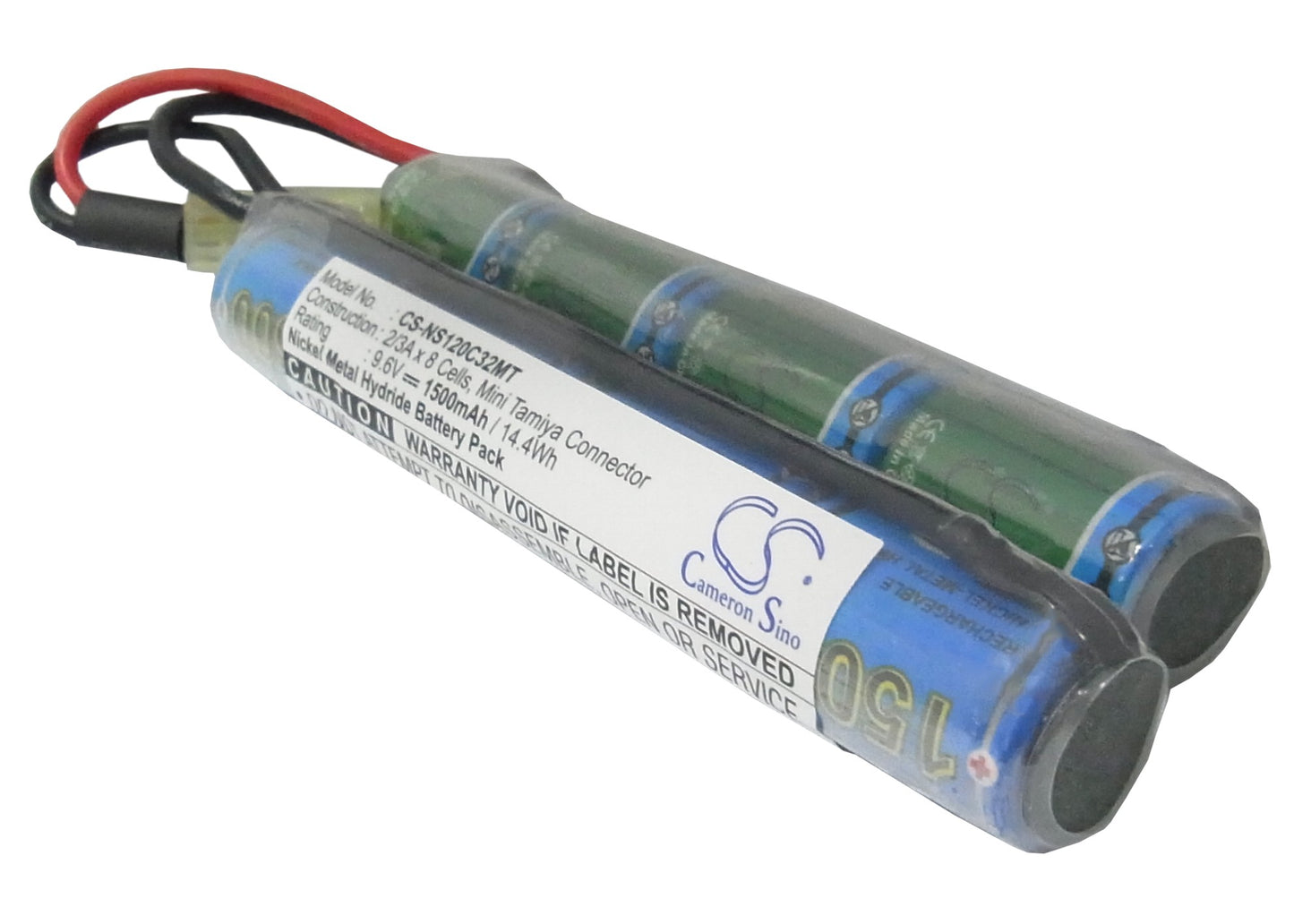 9.6V 1500mAh/14.40Wh Ni-MH RC Hobby Battery for Airsoft Guns