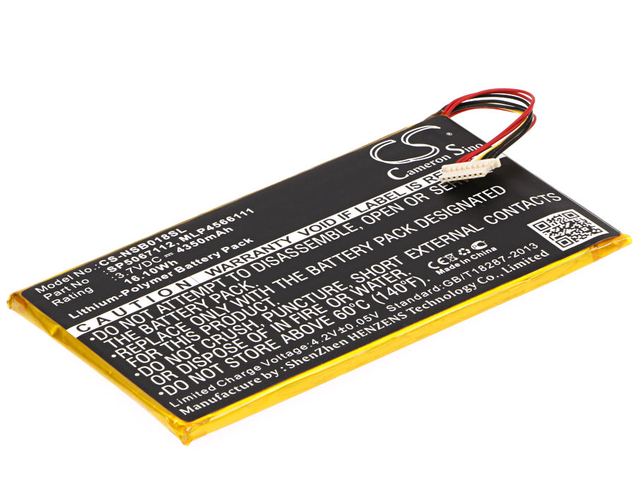 CS-NSB018SL Replacement Battery – Compatible with DMTAB IN08A, Nabi DreamTab HD8