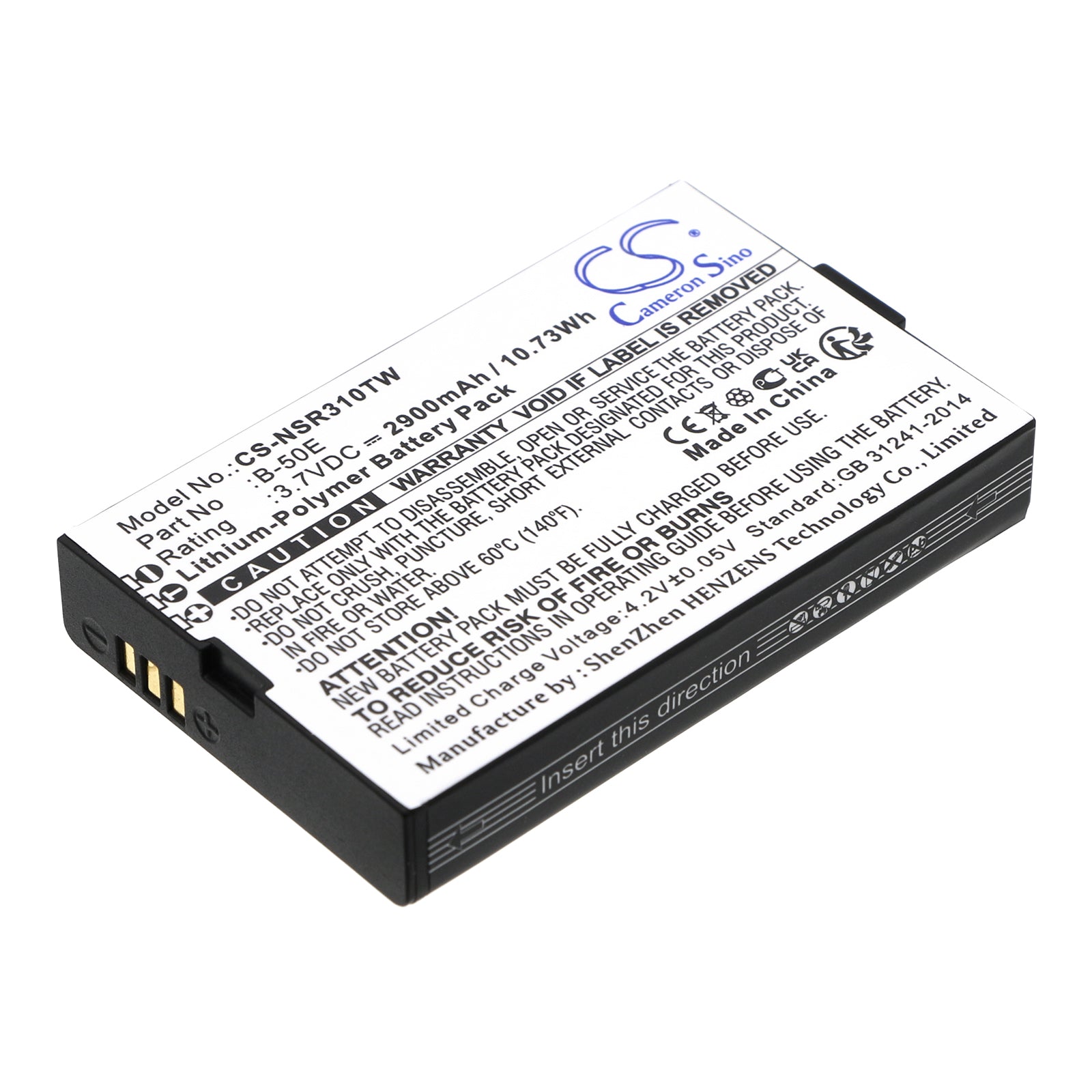 CS-NSR310TW Replacement Battery – Compatible with T310