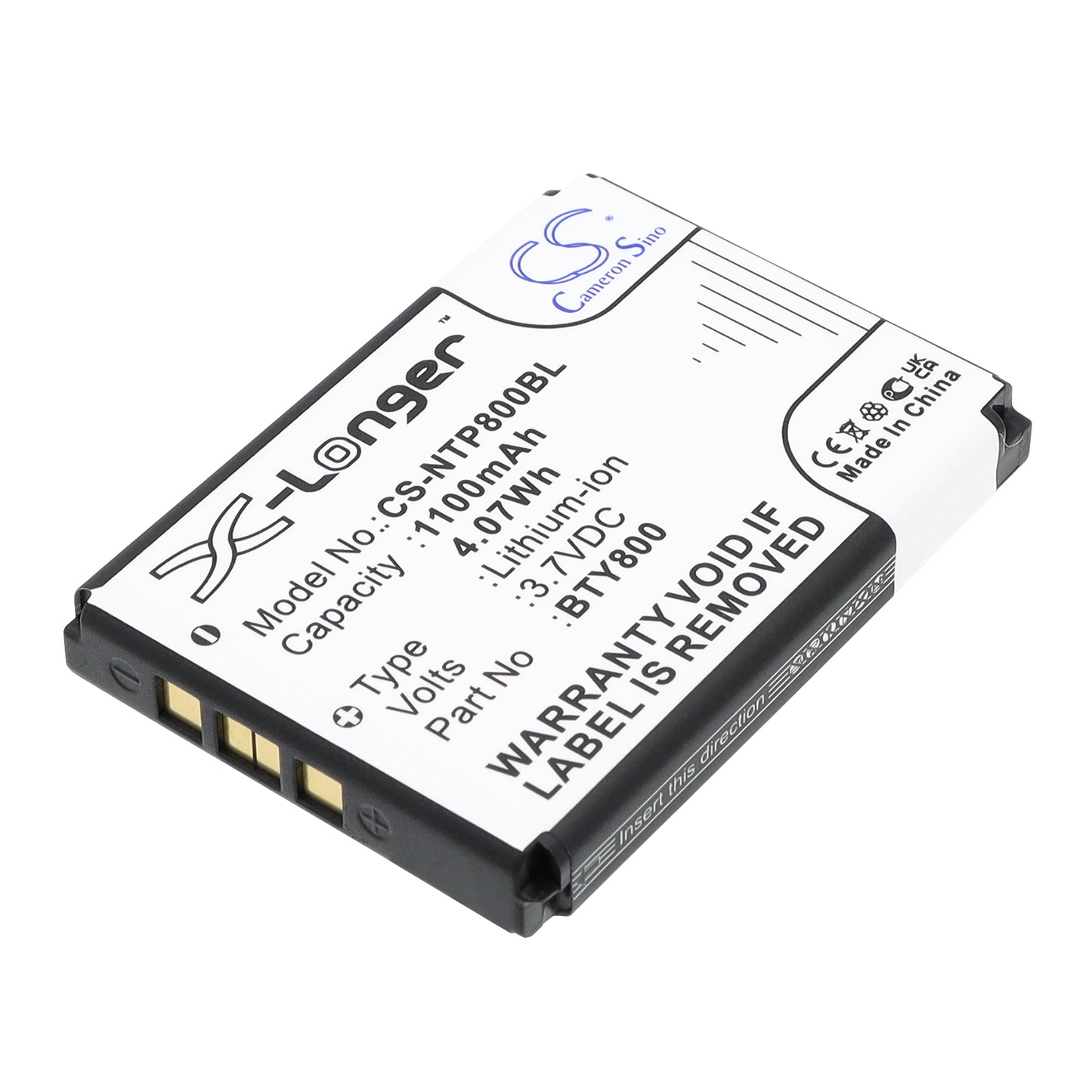 3.7V 1300mAh/4.81Wh Li-ion Barcode/Scanner Battery for CipherLAB