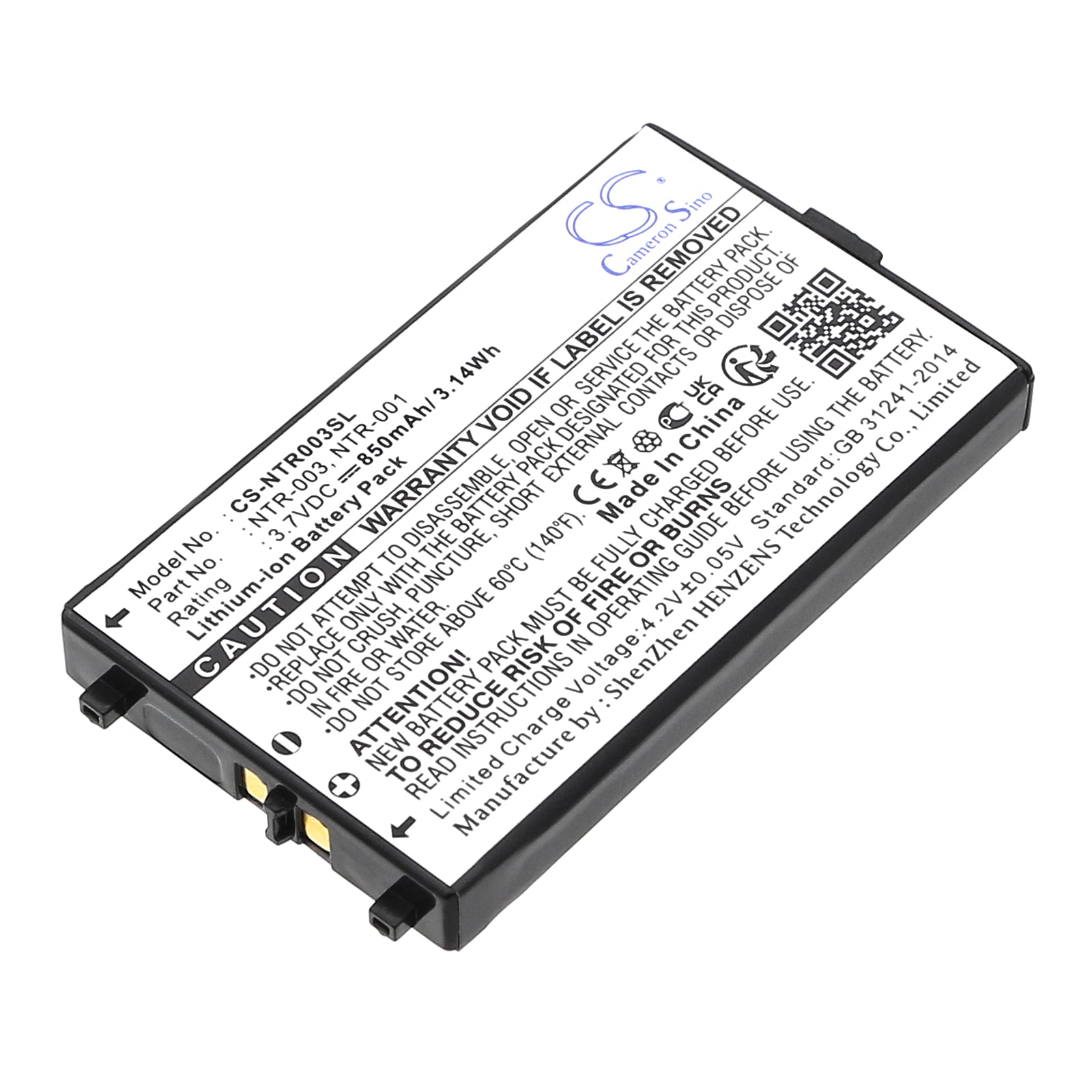 3.7V 850mAh Li-Polymer Game/PSP/NDS Battery for Nintendo