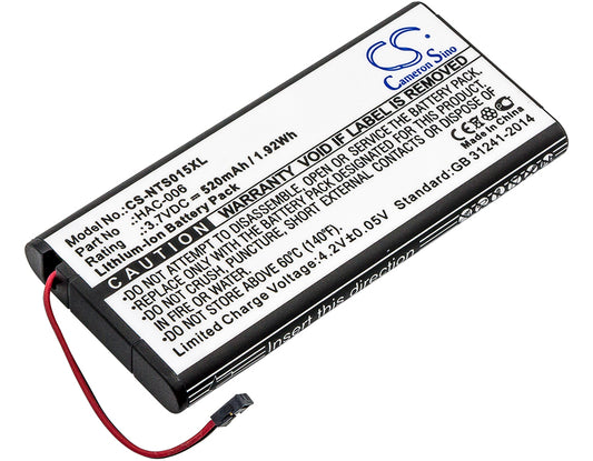 3.7V 520mAh/1.92Wh Li-ion Game/PSP/NDS Battery for Nintendo