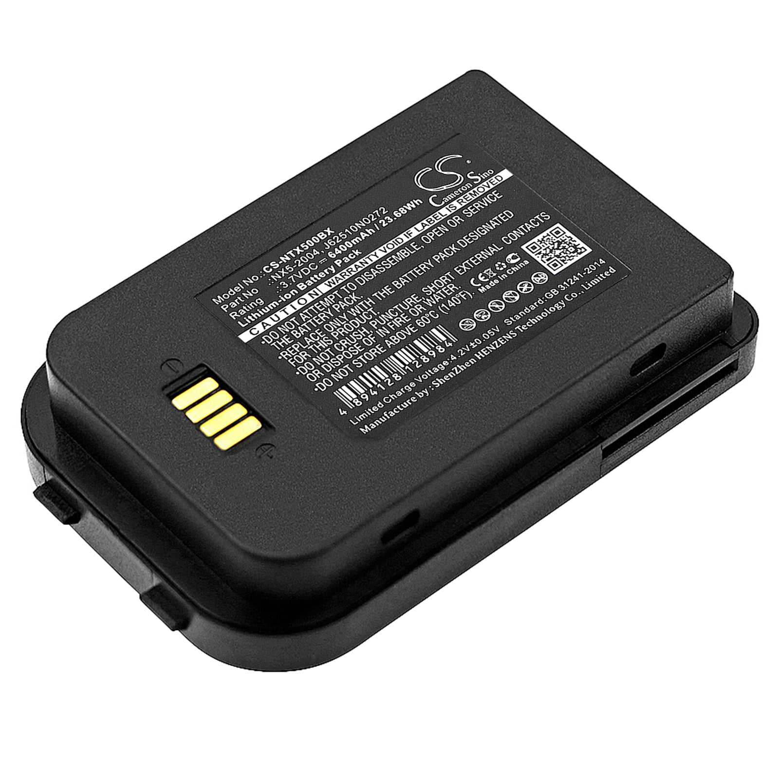 3.7V 6400mAh/23.68Wh Li-ion Barcode/Scanner Battery for Handheld