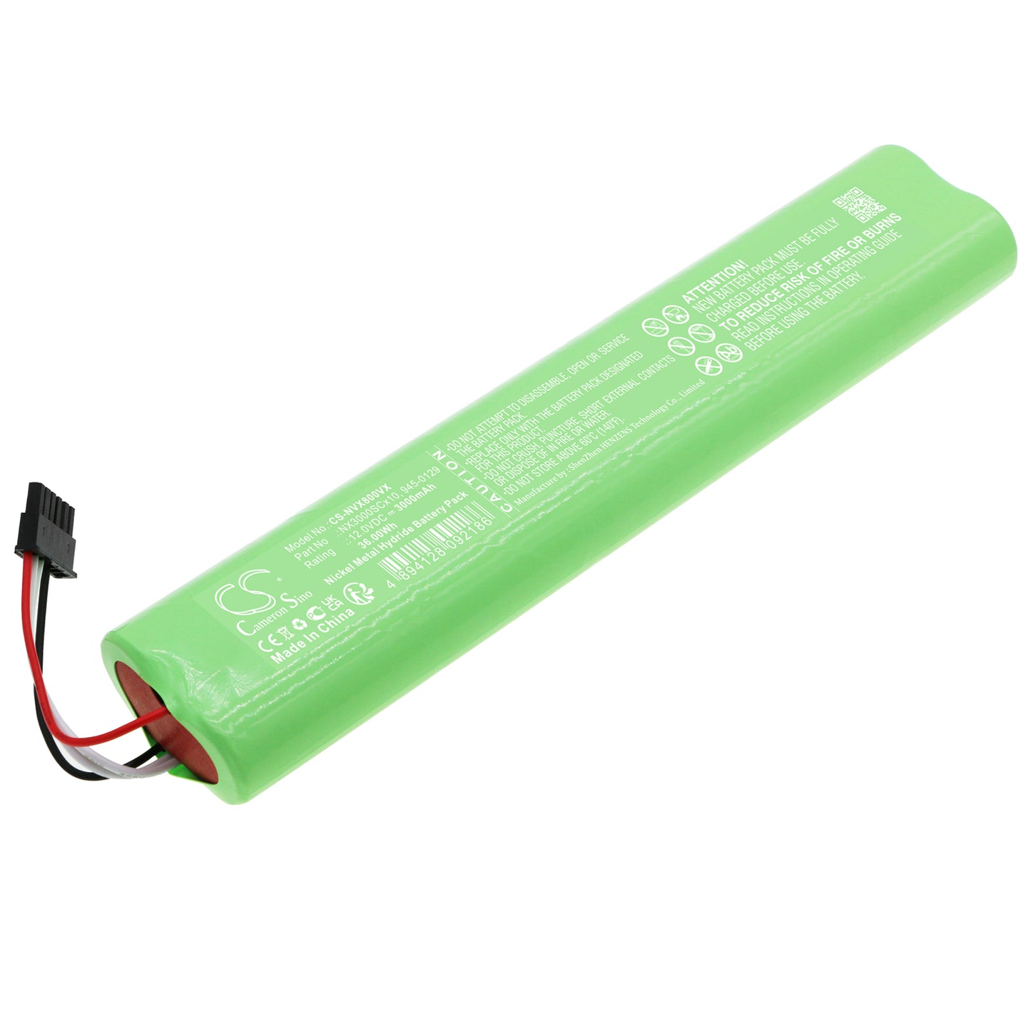12V 3000mAh/36.0Wh Ni-MH Vacuum Battery for Neato