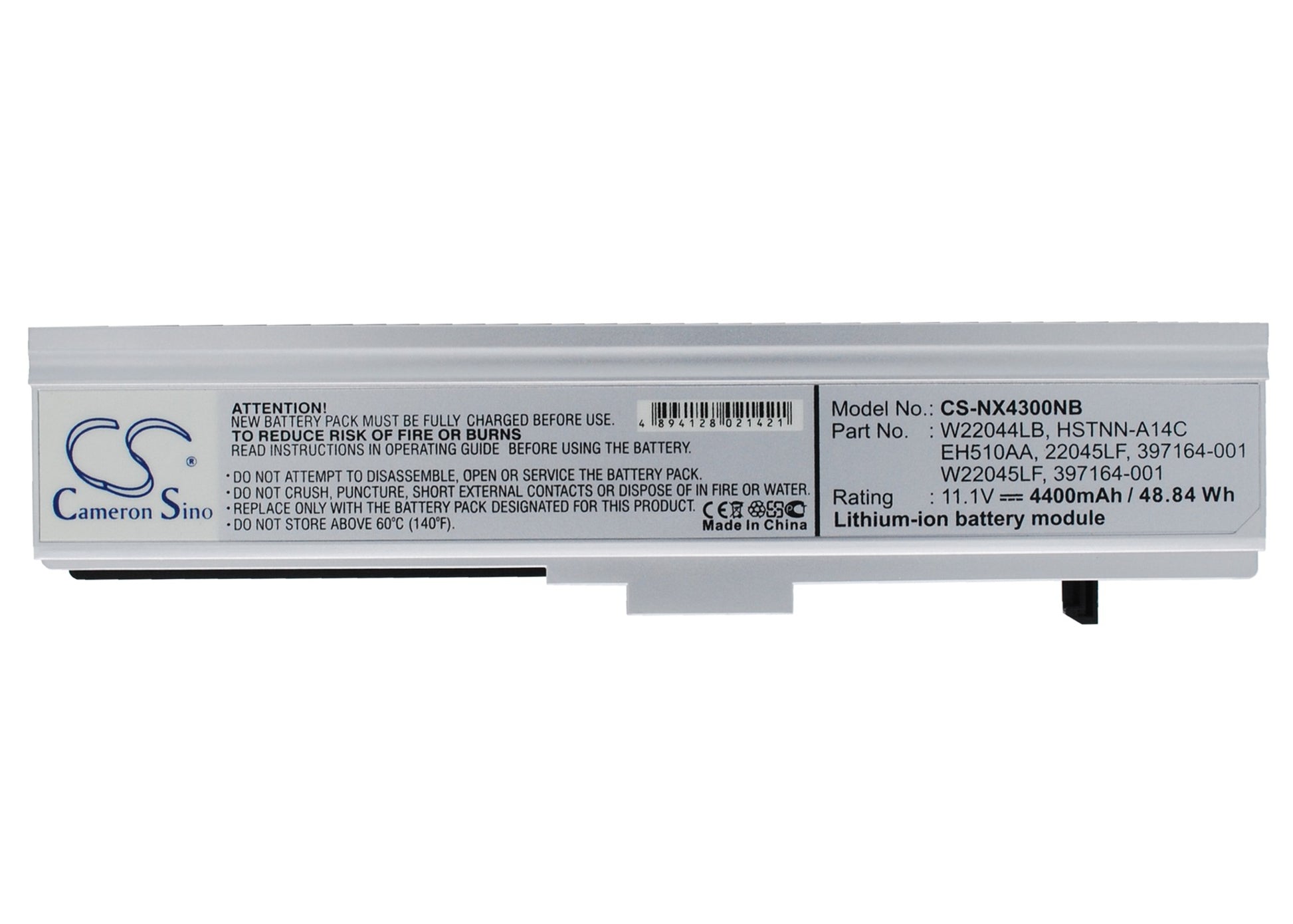 11.1V 4400mAh/48.84Wh Li-ion Notebook/Laptop Battery for Compaq