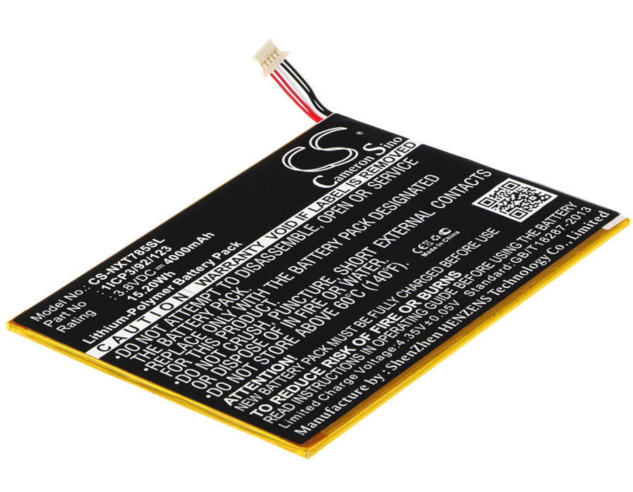 3.8V 4000mAh/15.20Wh Li-Polymer Tablet Battery for Nextbook