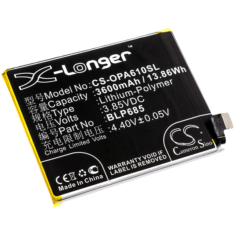 3.85V 3600mAh/13.86Wh Li-Polymer Mobile/SmartPhone Battery for Oneplus