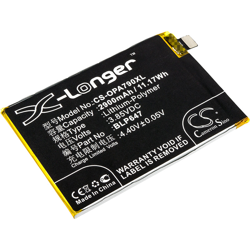 3.85V 2900mAh/11.17Wh Li-Polymer Mobile/SmartPhone Battery for OPPO
