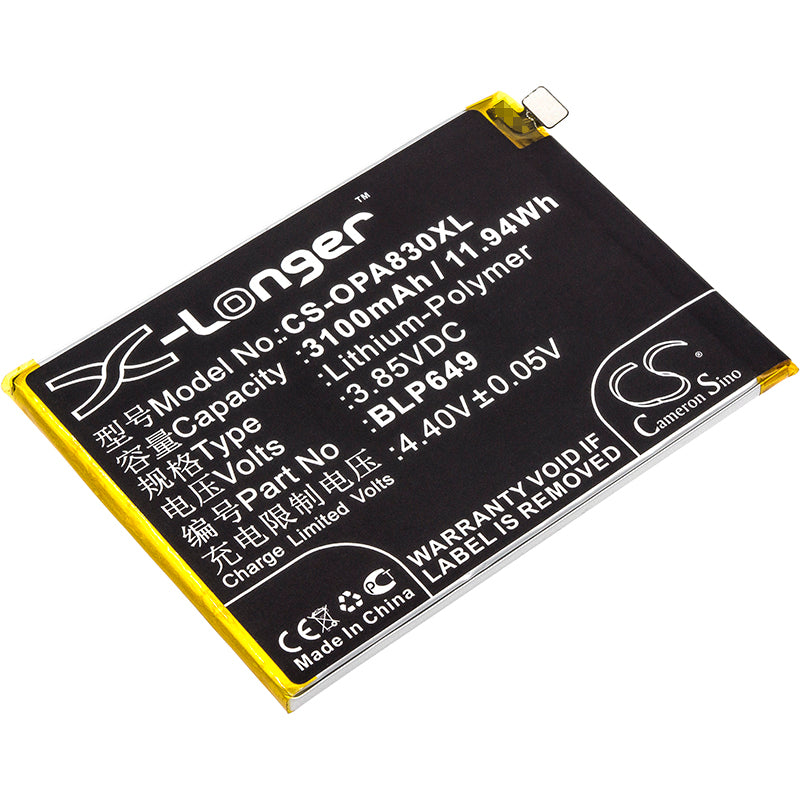 3.85V 3100mAh/11.94Wh Li-Polymer Mobile/SmartPhone Battery for OPPO