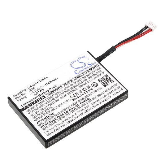 3.7V 1100mAh/4.07Wh Li-ion Barcode/Scanner Battery for Opticon