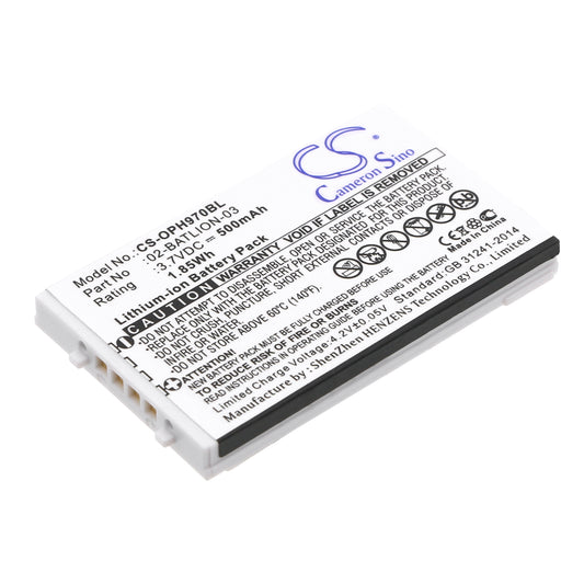 3.7V 500mAh/1.85Wh Li-ion Barcode/Scanner Battery for Opticon
