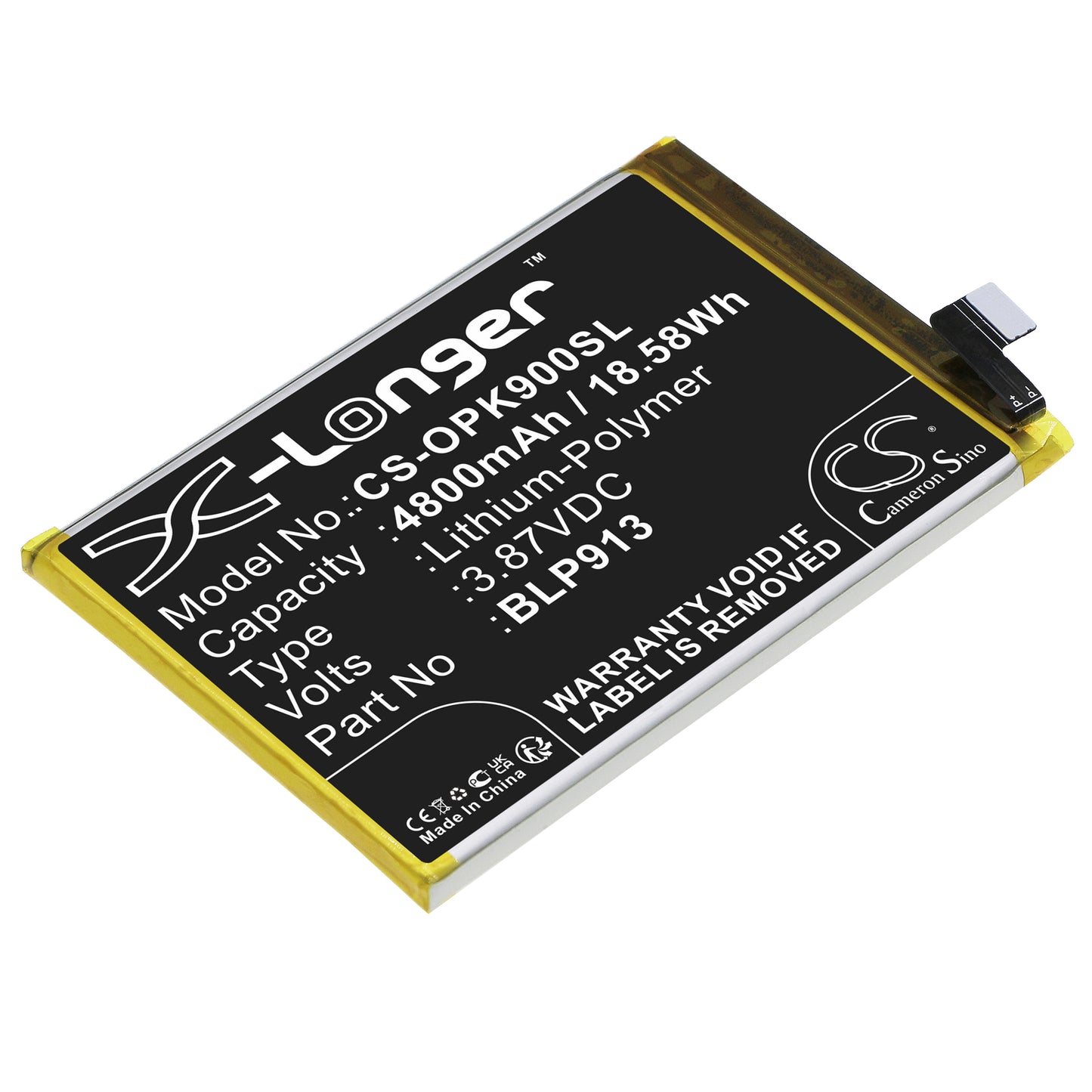 CS-OPK900SL Replacement Battery – Compatible with K9X, K9x 5G 2021, PGCM10